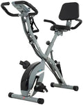 BARWING Stationary Exercise Bike for Home Workout, 5 IN 1 Foldable Indoor Cycling Bike for Seniors, 350LB Capacity, 16-Level Magnetic Resistance, Seat Backrest Adjustments|B0FZZH9VGJ