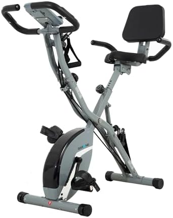 BARWING Stationary Exercise Bike for Home Workout, 5 IN 1 Foldable Indoor Cycling Bike for Seniors, 350LB Capacity, 16-Level Magnetic Resistance, Seat Backrest Adjustments|B0FZZH9VGJ