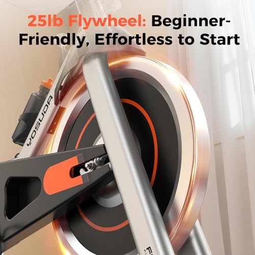 YOSUDA Exercise Bike, Brake Pad Stationary Bike for Home with Exclusive App, Magnetic Indoor Cycling Bike with 300 lb Weight Capacity, Low Noise, Tablet Holder and Fitness Courses for Weight Loss|B0BVHN3D72