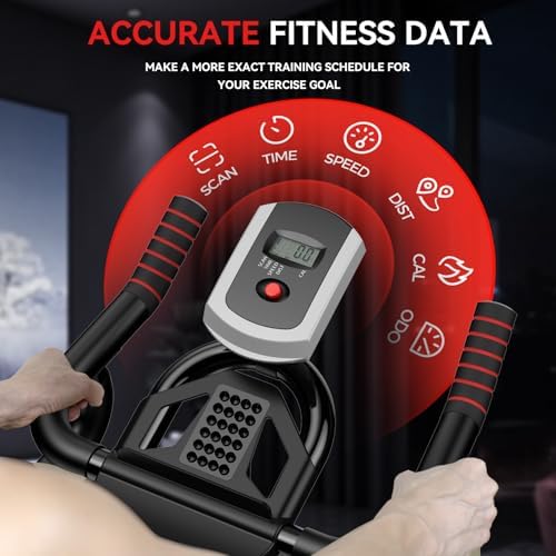 pooboo Exercise Bike, Brake Pad Stationary Bike for Home with Exclusive App, Adjustable Resistance Quiet Indoor Cycling Bike with 350lbs Weight Capacity Extra Comfort Seat,Indoor Cycling Spin Bike Workout Bike with Tablet Holder and Fitness Courses for Weight Loss|B0H41TM8KX
