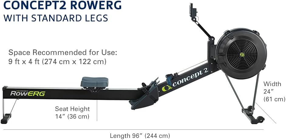 Indoor Rowing Machine - PM5 Monitor, Device Holder, Adjustable Air Resistance, Easy Storage