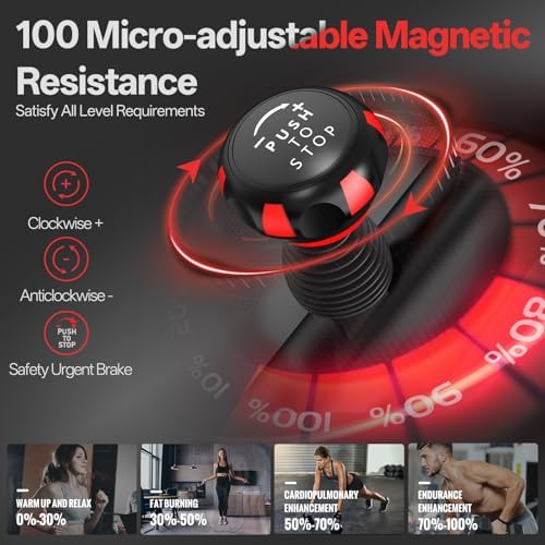 JOROTO Exercise Bike, Magnetic Stationary Bikes for Home with 40LBS Flywheel, App Supported Indoor Bike with 350LBS Weight Capacity, Low Noise,Digital Monitor,Bottle and Tablet Holder|B0BG1KK8PX