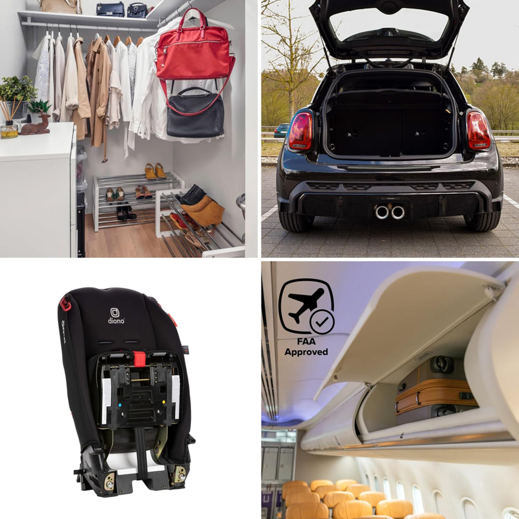 Diono Radian 3R, 3-in-1 Convertible Car Seat, Rear Facing & Forward Facing, 10 Years 1 Car Seat, Slim Fit 3 Across
