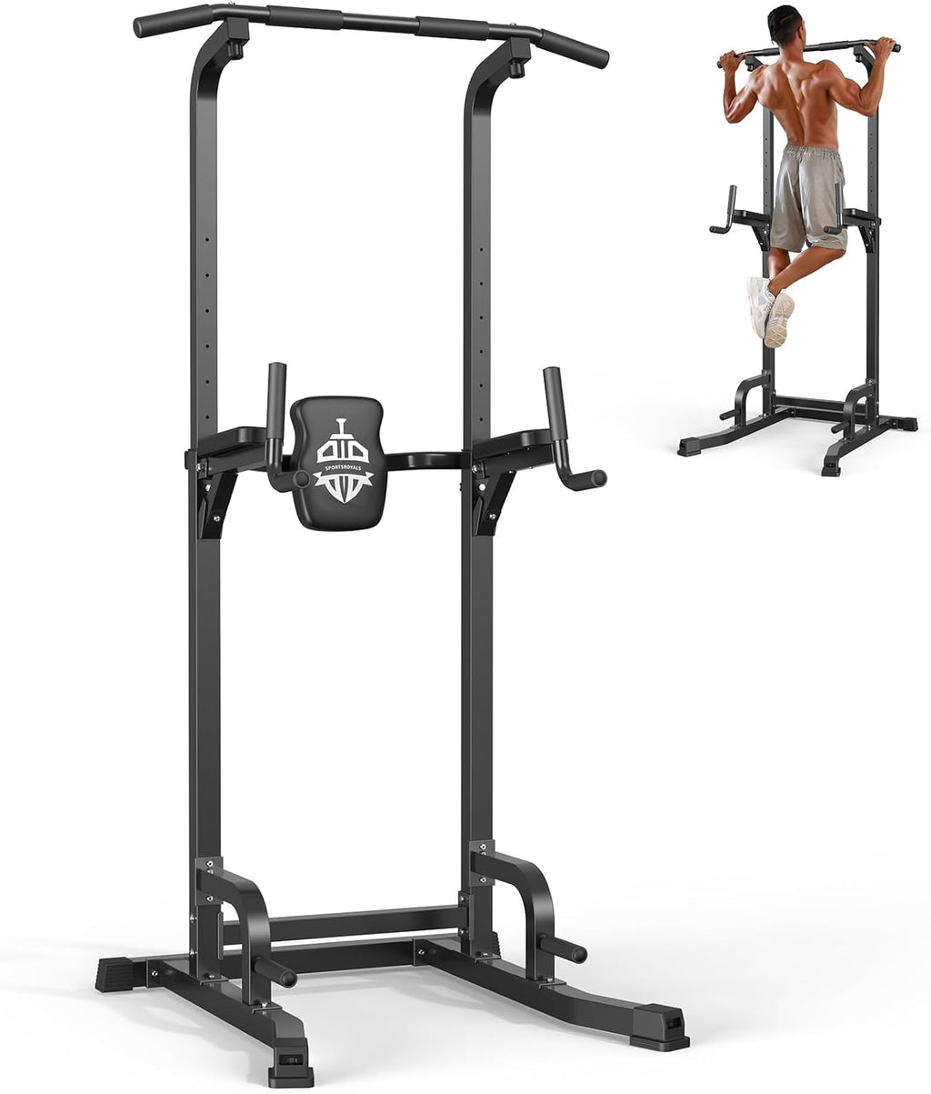 Power Tower Pull Up Bar Station, 450LBS Stable Pull Up Dip Station for Home Gym Strength Training Equipment | FED Fitness