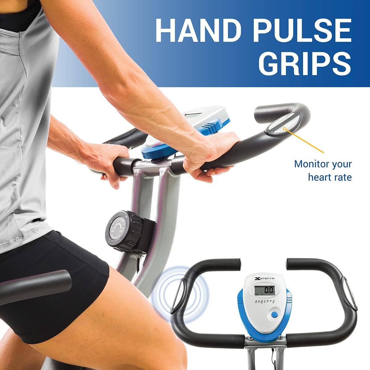 Fitness Folding Exercise Bike, 225 LB Weight Capacity