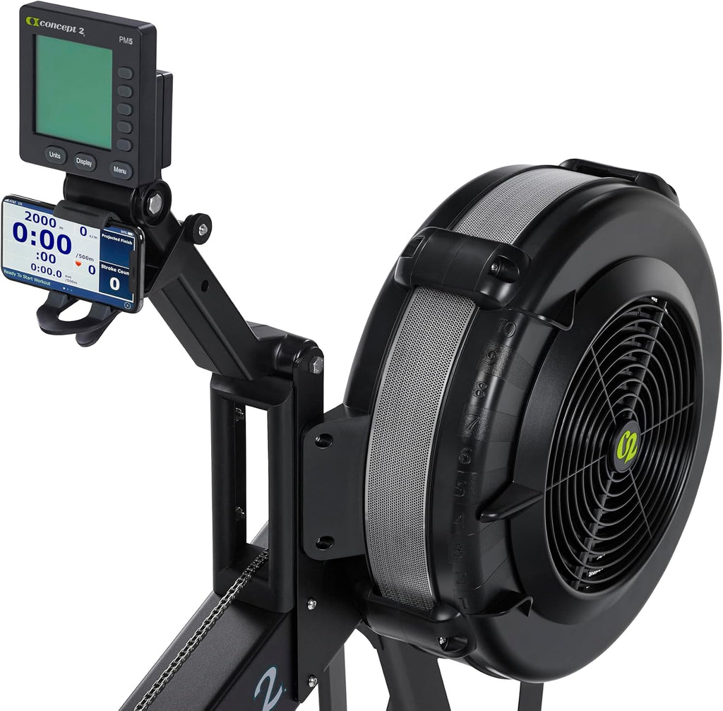 Indoor Rowing Machine - PM5 Monitor, Device Holder, Adjustable Air Resistance, Easy Storage