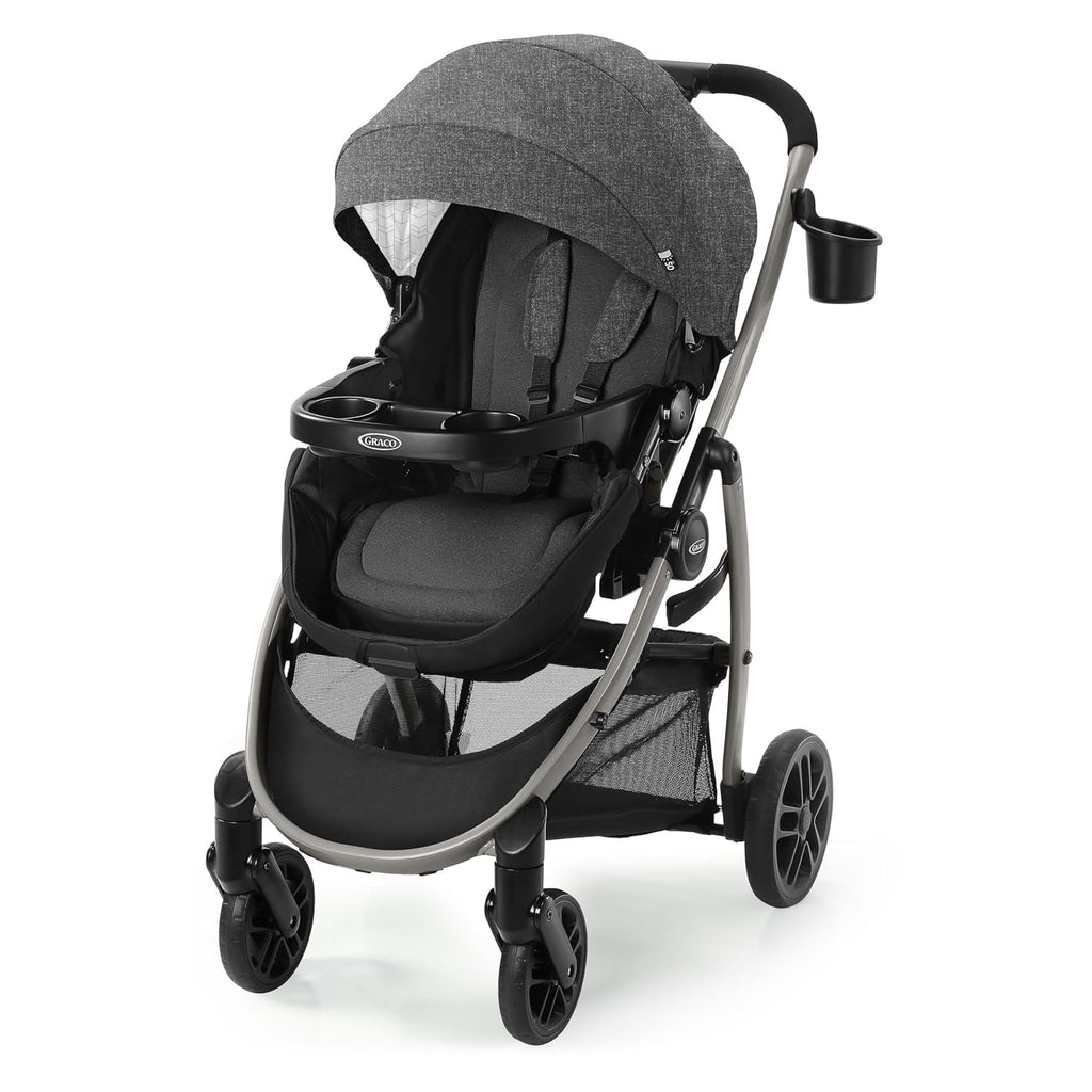 3-in-1 Baby Stroller, 3 Modes: Infant Car Seat Carrier (Car Seat Not Included), Infant Pramette to Toddler Stroller with Reversible Seat and One-Hand Fold