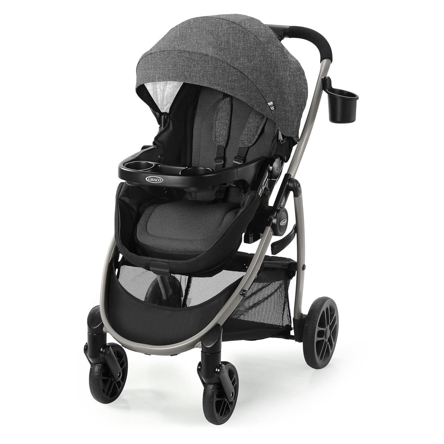 3-in-1 Baby Stroller, 3 Modes: Infant Car Seat Carrier (Car Seat Not Included), Infant Pramette to Toddler Stroller with Reversible Seat and One-Hand Fold