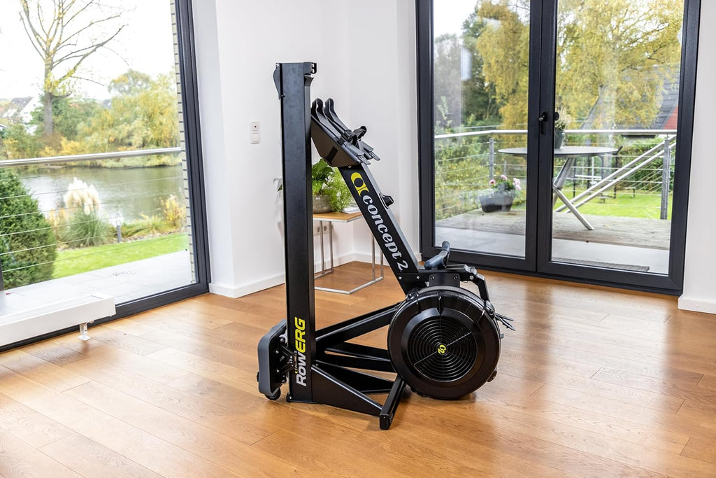 Indoor Rowing Machine - PM5 Monitor, Device Holder, Adjustable Air Resistance, Easy Storage