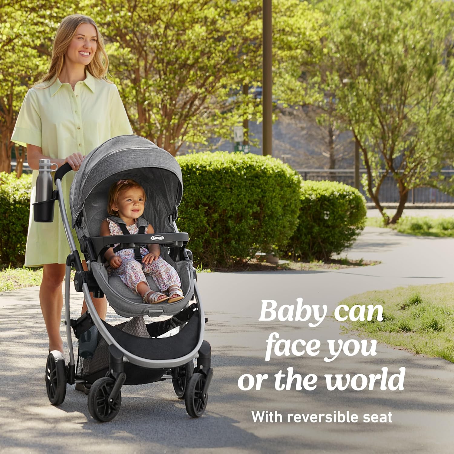 3-in-1 Baby Stroller, 3 Modes: Infant Car Seat Carrier (Car Seat Not Included), Infant Pramette to Toddler Stroller with Reversible Seat and One-Hand Fold