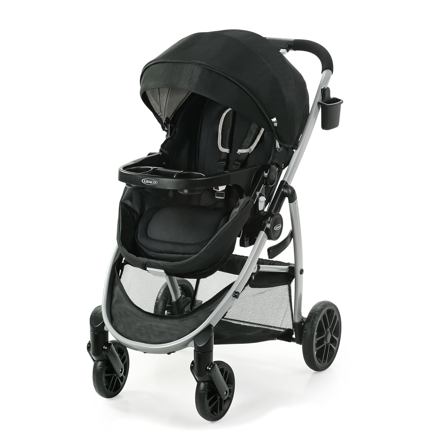 3-in-1 Baby Stroller, 3 Modes: Infant Car Seat Carrier (Car Seat Not Included), Infant Pramette to Toddler Stroller with Reversible Seat and One-Hand Fold