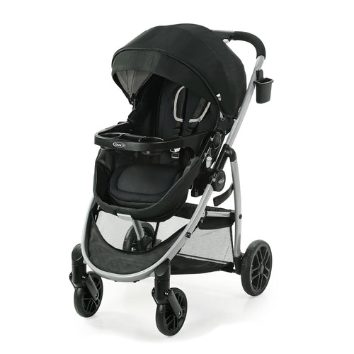 3-in-1 Baby Stroller, 3 Modes: Infant Car Seat Carrier (Car Seat Not Included), Infant Pramette to Toddler Stroller with Reversible Seat and One-Hand Fold