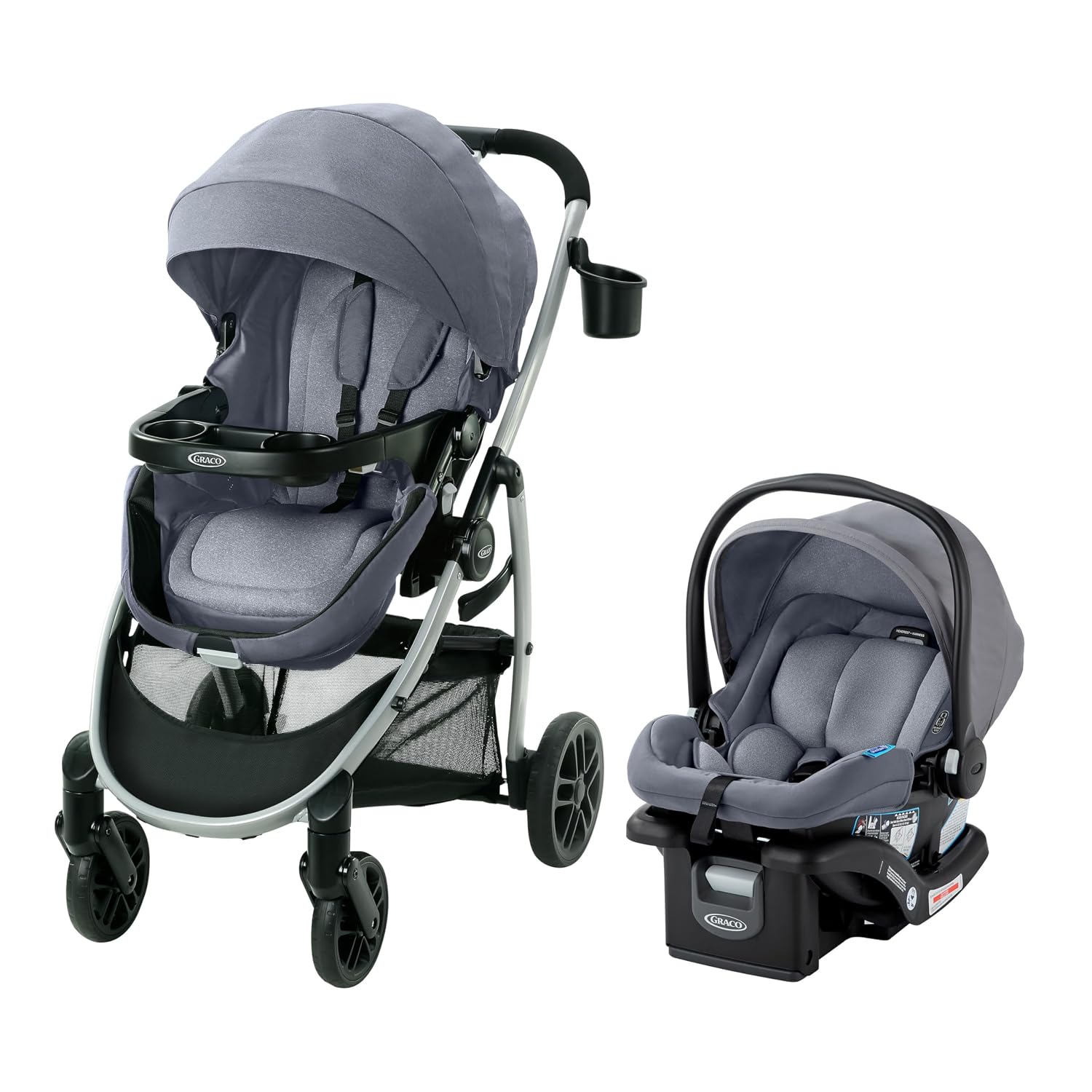 3-in-1 Baby Stroller, 3 Modes: Infant Car Seat Carrier (Car Seat Not Included), Infant Pramette to Toddler Stroller with Reversible Seat and One-Hand Fold